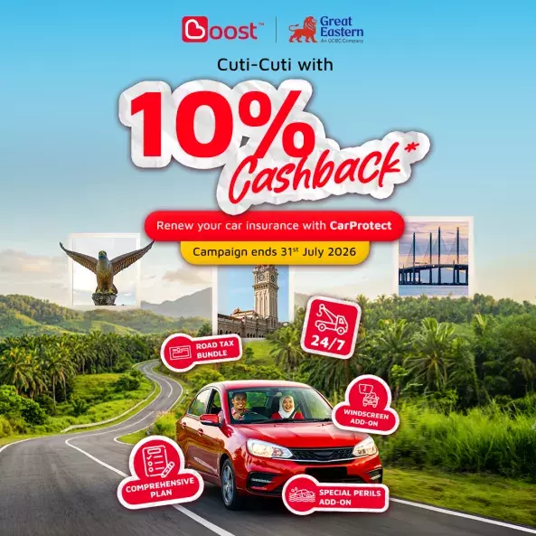 Boost CarProtect Insurance - 10% Cashback